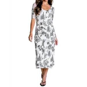 NEW JOHNNY WAS maya mesh midi dress in ecru